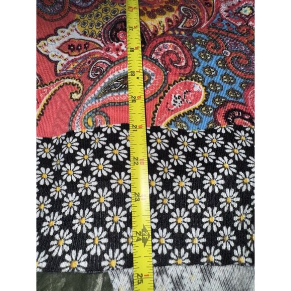 Joseph A Banks Womens Boho Paisley Daisies Cardigan XL - Picture 9 of 10